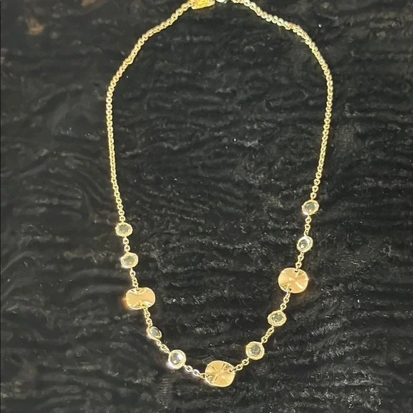 Ippolita *Rose Gold Necklace 18" Wavy Disc & Quartz Stone - Picture 10 of 11